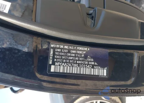 2019 Porsche Panamera 4 from USA, damaged, VIN WP0AA2A7XKL101542